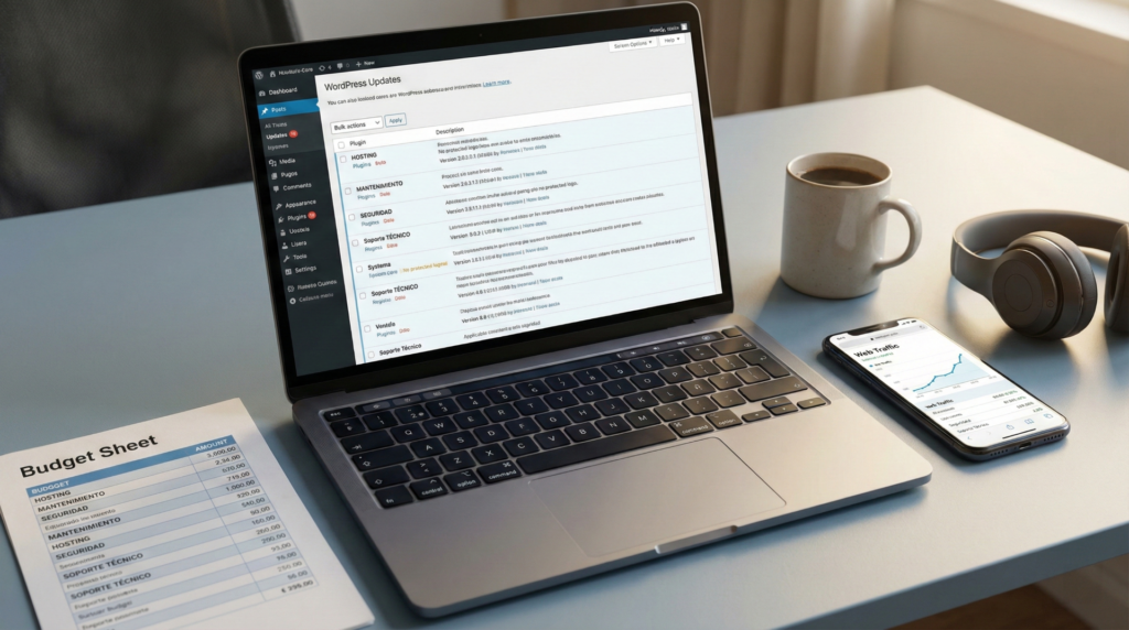 WordPress en 2026: ¿sigue siendo la mejor apuesta para tu negocio? 2 Costes y mantenimiento real