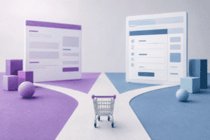 Carrito ante dos opciones de checkout de una tienda online