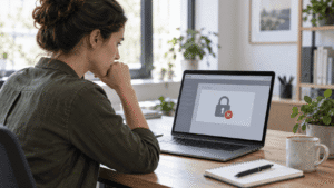 Propietaria de una web WordPress ante un problema de acceso bloqueado